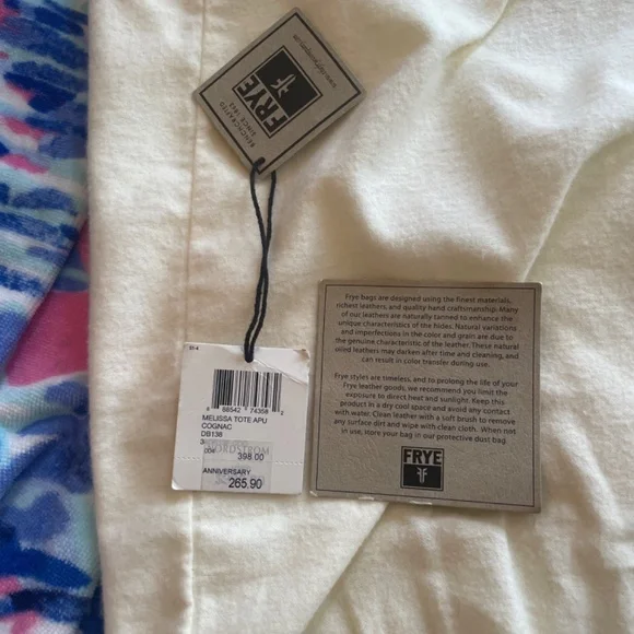 Frye Mellisa tote cognac. Used one time. - Picture 6 of 6